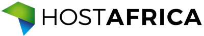 Logo with green and blue geometric shapes